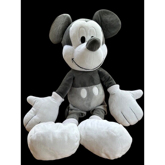 Disney Parks Mickey Mouse Plush Dark & light gray & white 22" - Picture 2 of 10